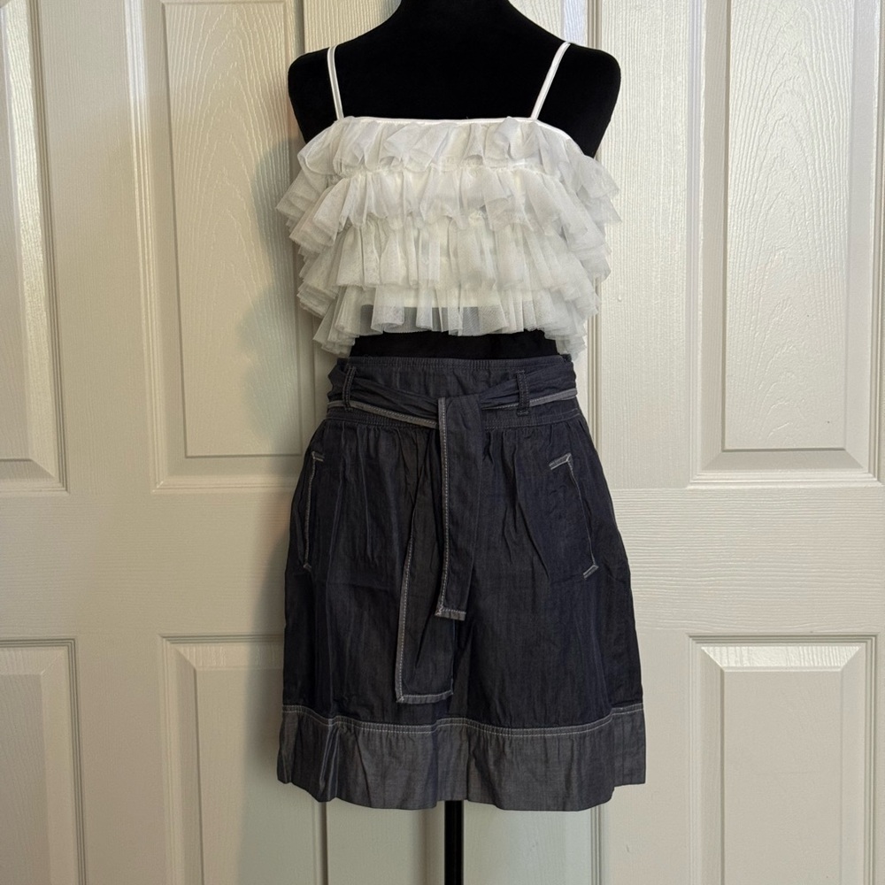 Ann Taylor LOFT Dark Blue Denim Skirt